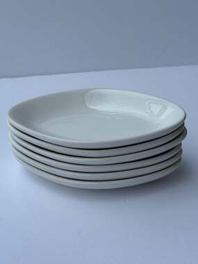 Set of 6 Dudson Fine China Oval Side Plates